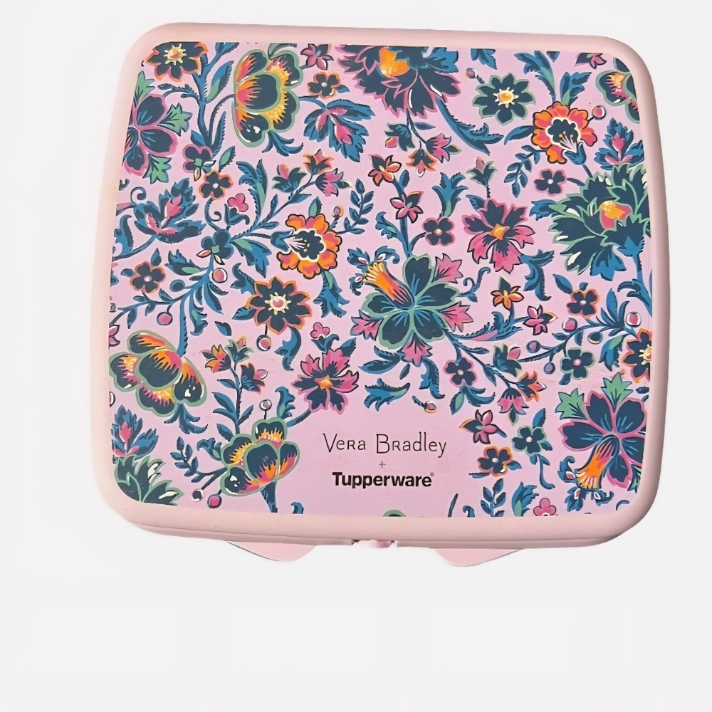 Vera Bradley- Tupperware Kids Floral Lunch Set - Pink - Picture 3 of 5